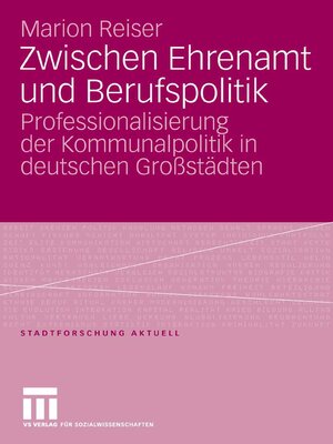 cover image of Zwischen Ehrenamt und Berufspolitik